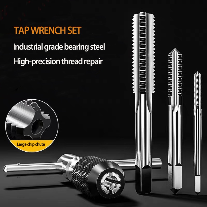 Portable 6pcs T-type Wrench Drill Set Hand Tapping Tools Machine Screw ...