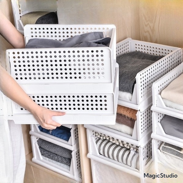 Clothes Storage Basket Drawer Stackable Drawer Storage Cabinet ...