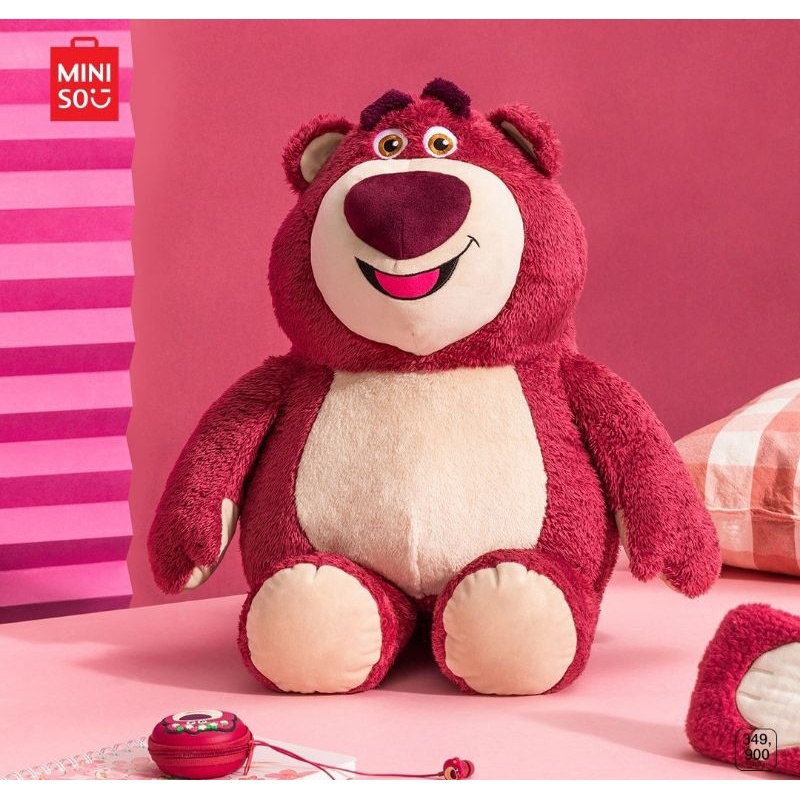 Miniso Doll 42Cm Series Toy Story Lotso Bear Strawberry Plush Toy Cute