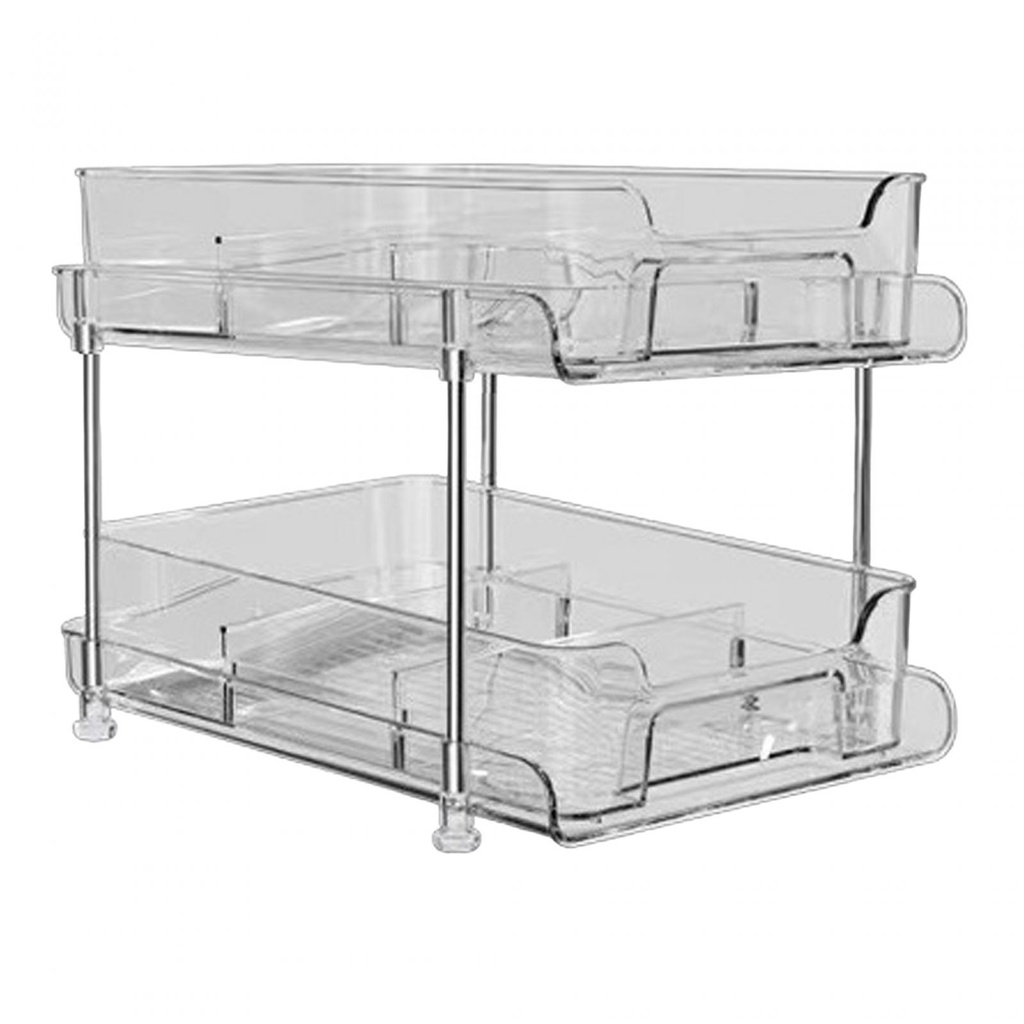 [SzxfliebfTW] Bathroom Storage Rack Shower Shelf Counter Stand Pull Out Organizer Vanity