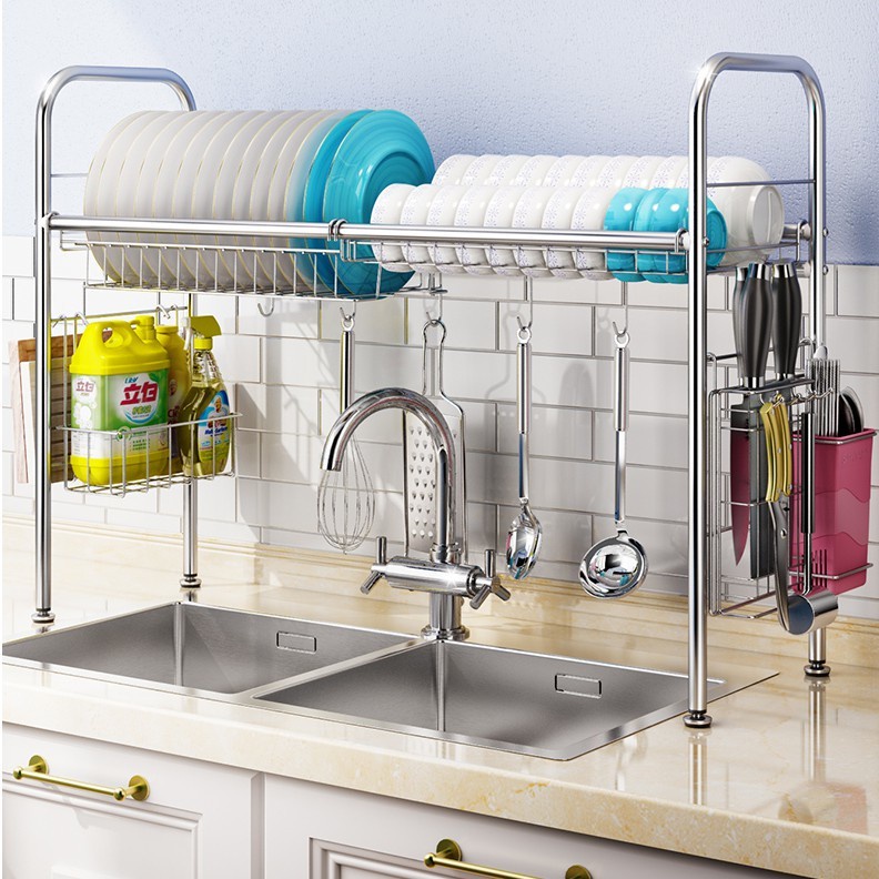 Boonhardware SHKA0098 304 Stainless Steel Kitchen Sink Overhead Space Dish Drainer Rack Rak Dapur Sinki Shopee Malaysia
