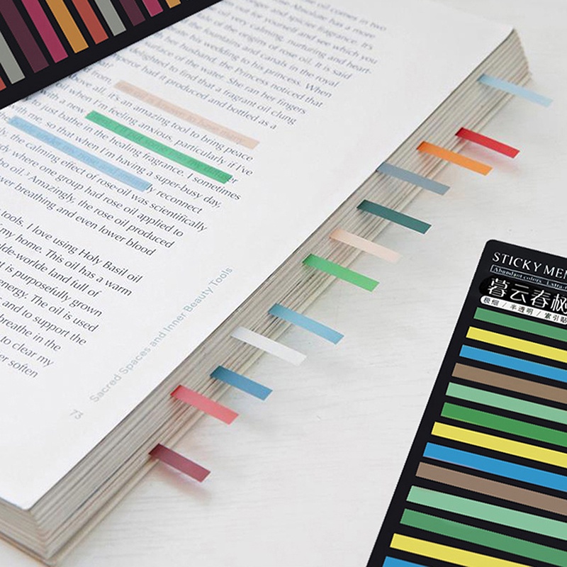 300Pcs Transparent Sticky Note Pad Sticky Notes Long Page Markers ...
