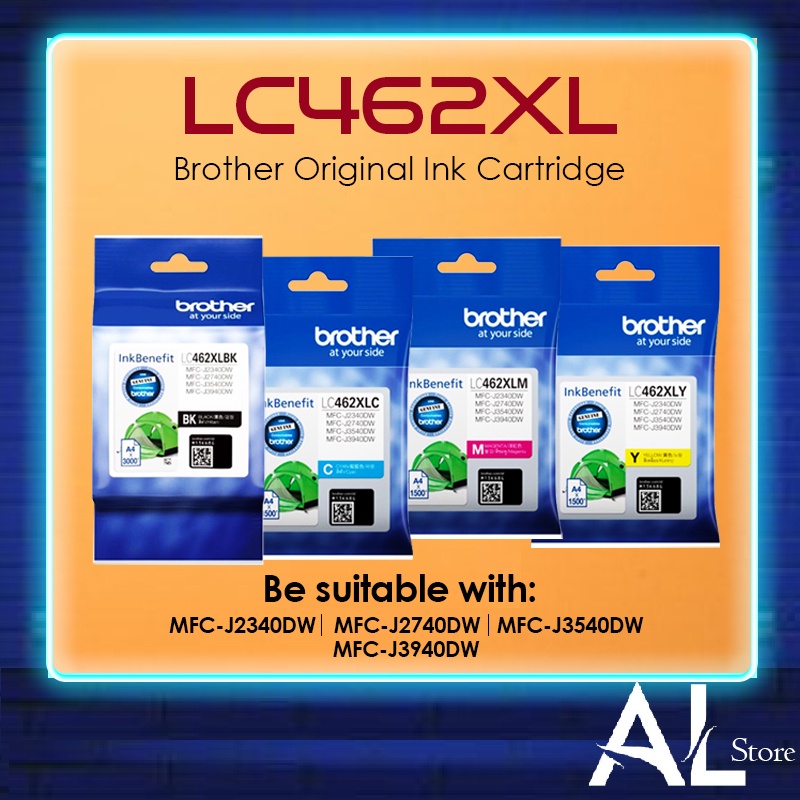 Brother LC462XL Cyan Magenta Yellow Black Original Ink Cartridge MFC ...