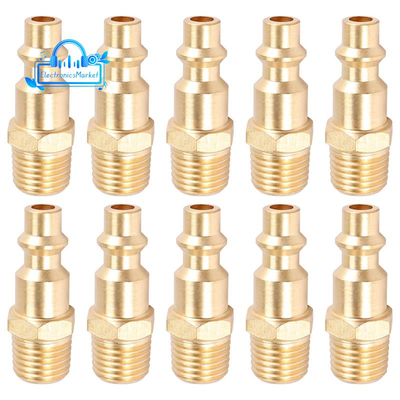 Brass 1/4 Inch NPT Male Air Hose Quick Connect Adapter,Air Coupler Plug