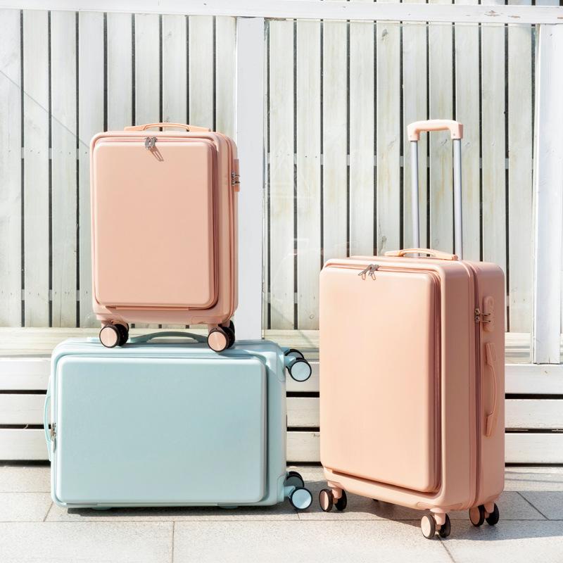 20-Inch Luggage Front Open Cover Women's Luggage Multi-Functional ...