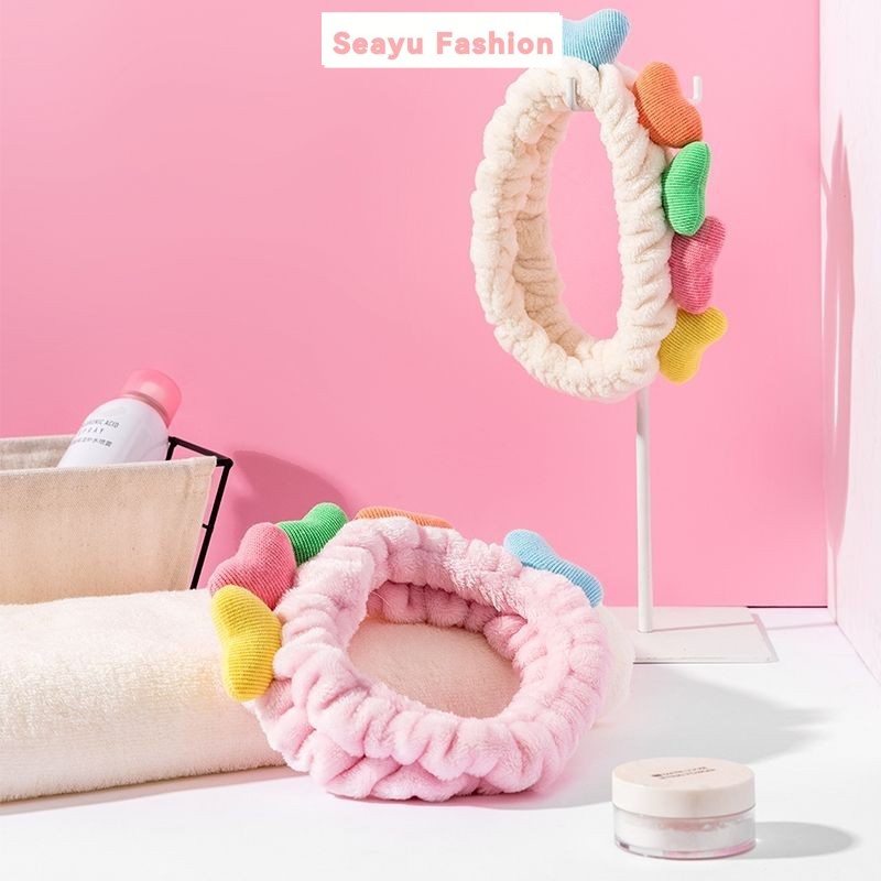 Korean Cute Headband Hairband Soft Elastic Make Up Wash Face Bathe ...