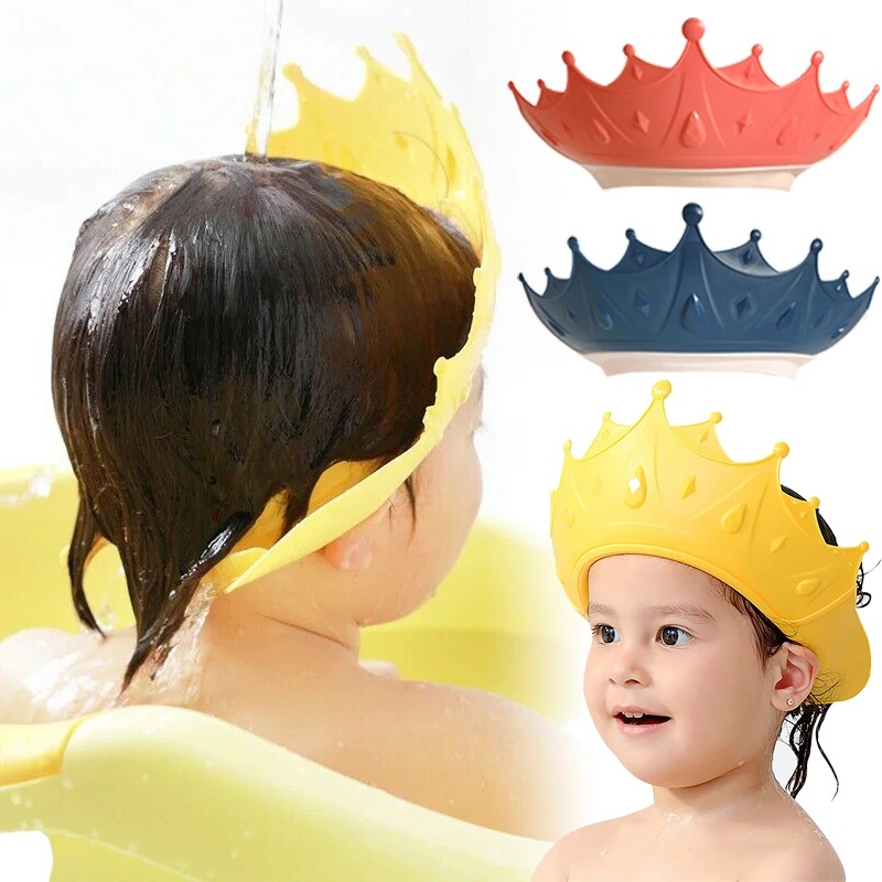 Baby Shower Cap Adjustable Baby Hat Baby Ear Protection Shower Head