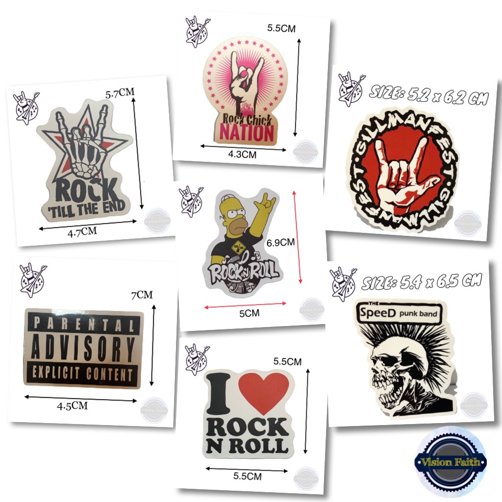 STICKERS A1 - ROCK STICKERS MIX of Rock Stickers - Paper | Shopee Malaysia