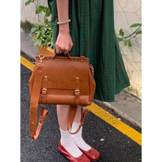 Korean Retro Oil Wax Leather Saddle Bag 2023 New Niche Texture