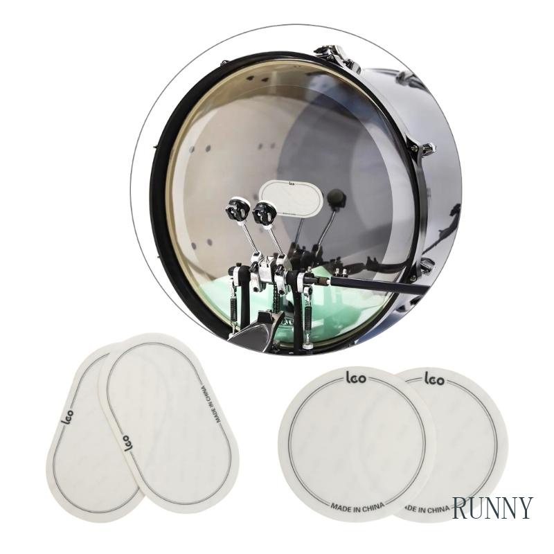 RUNNY Single Double Pedal Patch Bass Drum Patch Drumhead Kick Pad