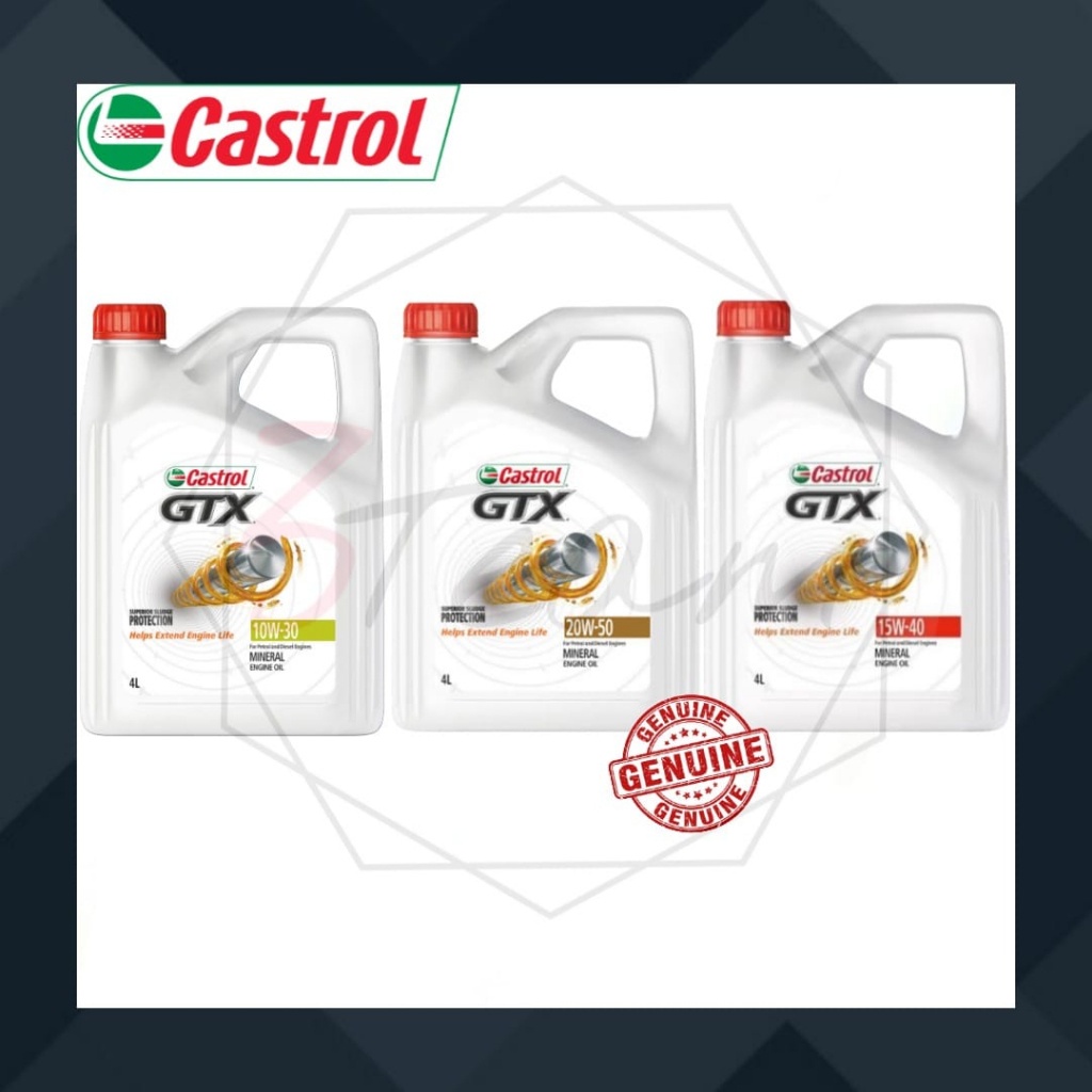 CASTROL GTX 10W30 ENGINE OIL (4L) // CASTROL GTX 15W40 SN/CF (4L ...