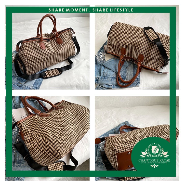 CK Bag Large Capacity Travel Bag Luggage Bag Baju Beg Balik Kampung Duffel Bag With Shoe