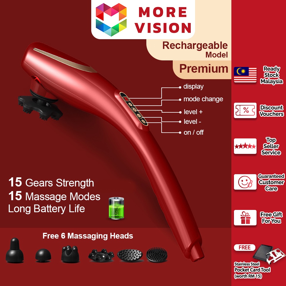 Handheld Massager Body Massage Stick Back Muscle Strong Vibration Deep