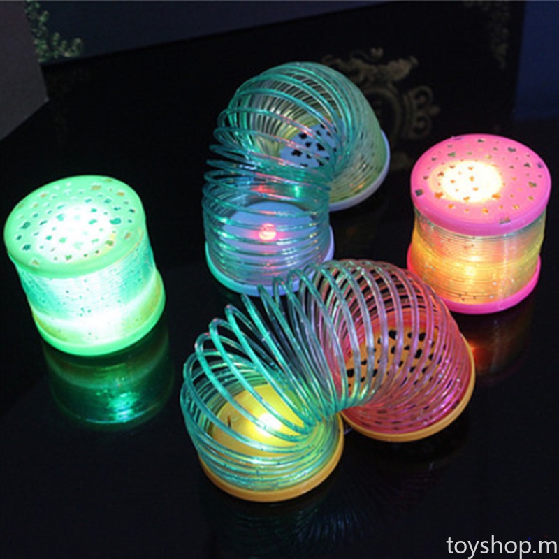 [stock] 3D Cute Glowing Magic Plastic Colorful Rainbow Spring Circle ...