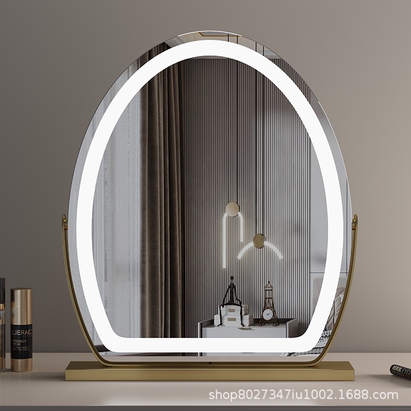 High-end Makeup Mirror Desktop led Mirror with Light Mirror Three-Color ...