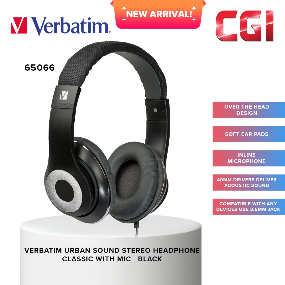 Verbatim stereo earphones online with microphone