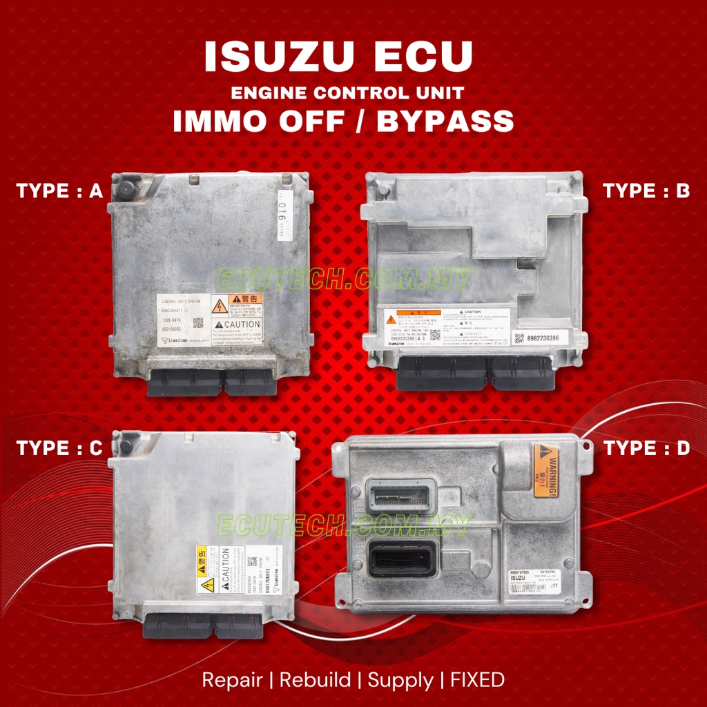 ISUZU ECU ENGINE CONTROL MODULE IMMOBILIZER OFF BYPASS SERVICE Shopee 