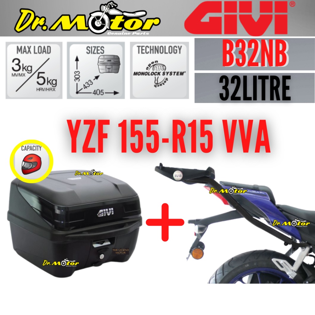 YAMAHA R15 YZF155 VVA V3 YZF 155 GIVI SRV HEAVY DUTY MONORACK J MONO ...