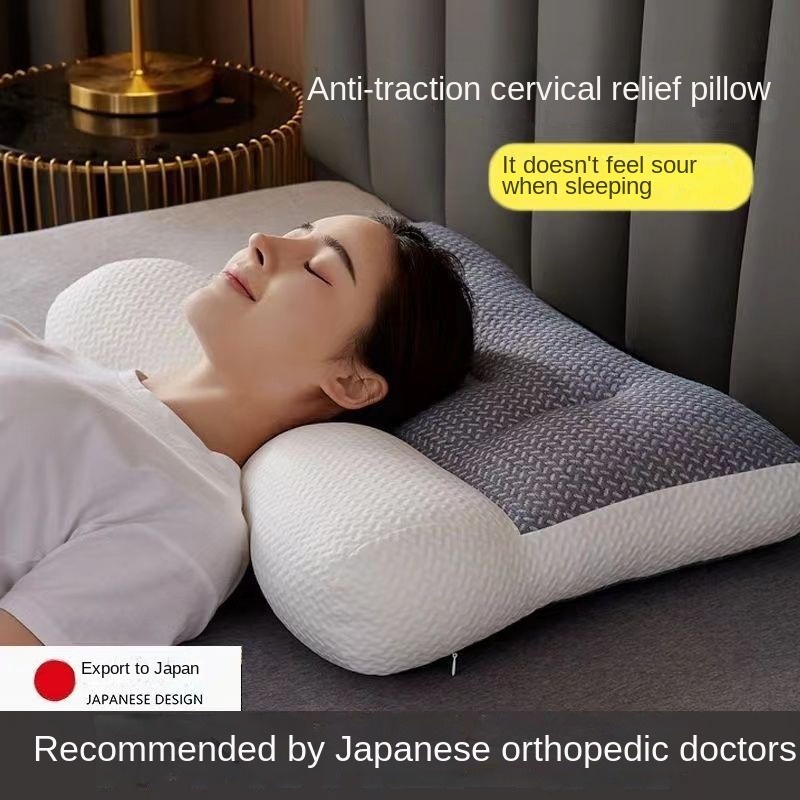 Japanese cervical spine antitraction repair and correction pillow