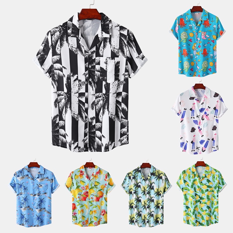 Short Sleeve Shirts for Men Fasion Comfortable Breatable, Floral ...