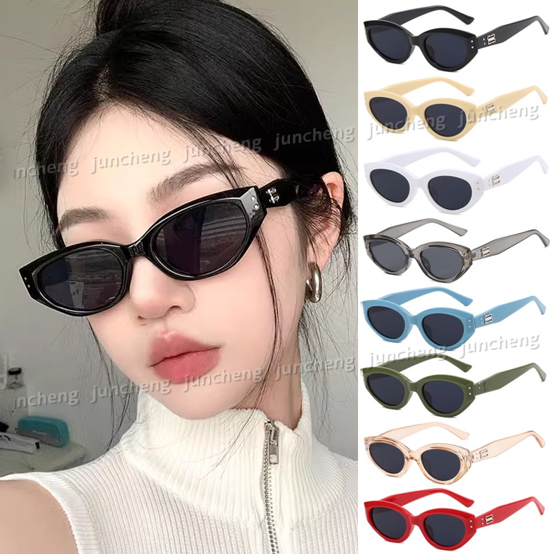 Korea New Narrow Frame Cat Eye Small Frame Sunglasses For Women Men ...