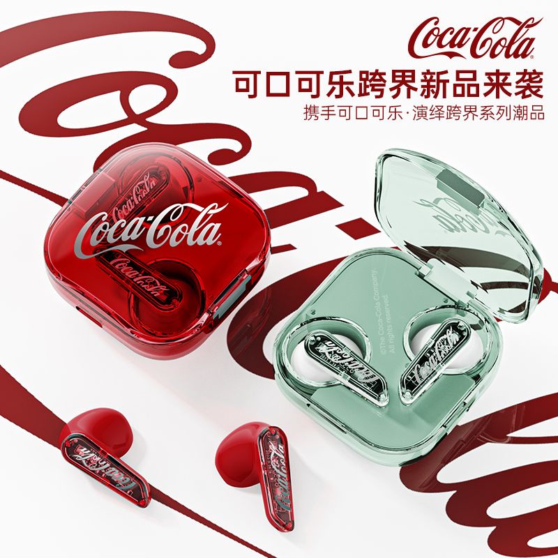 SUPFISH Coca-Cola Transparent Wireless Earphones Bluetooth 5.3