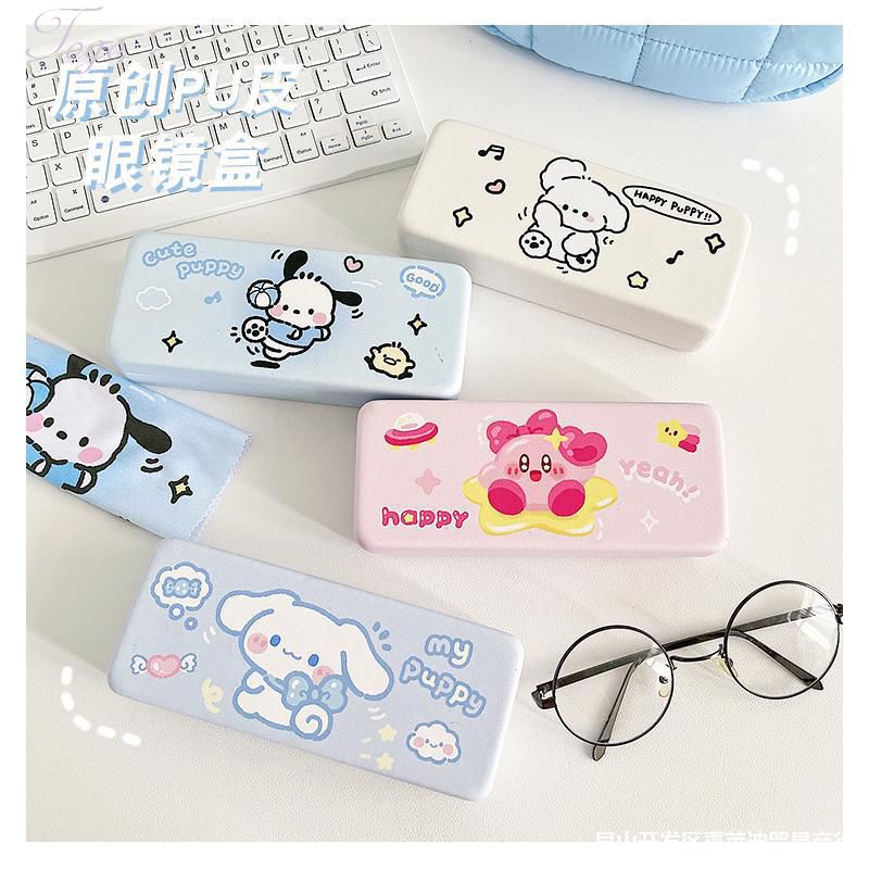 Sanrio Glasses Case Portable Cute Glasses Storage Box Kawaii Pochacco