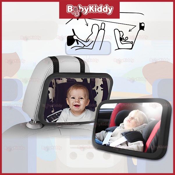 Adjustable 360 Degree Baby Infant Car Seat Rear View Mirror Reverse
