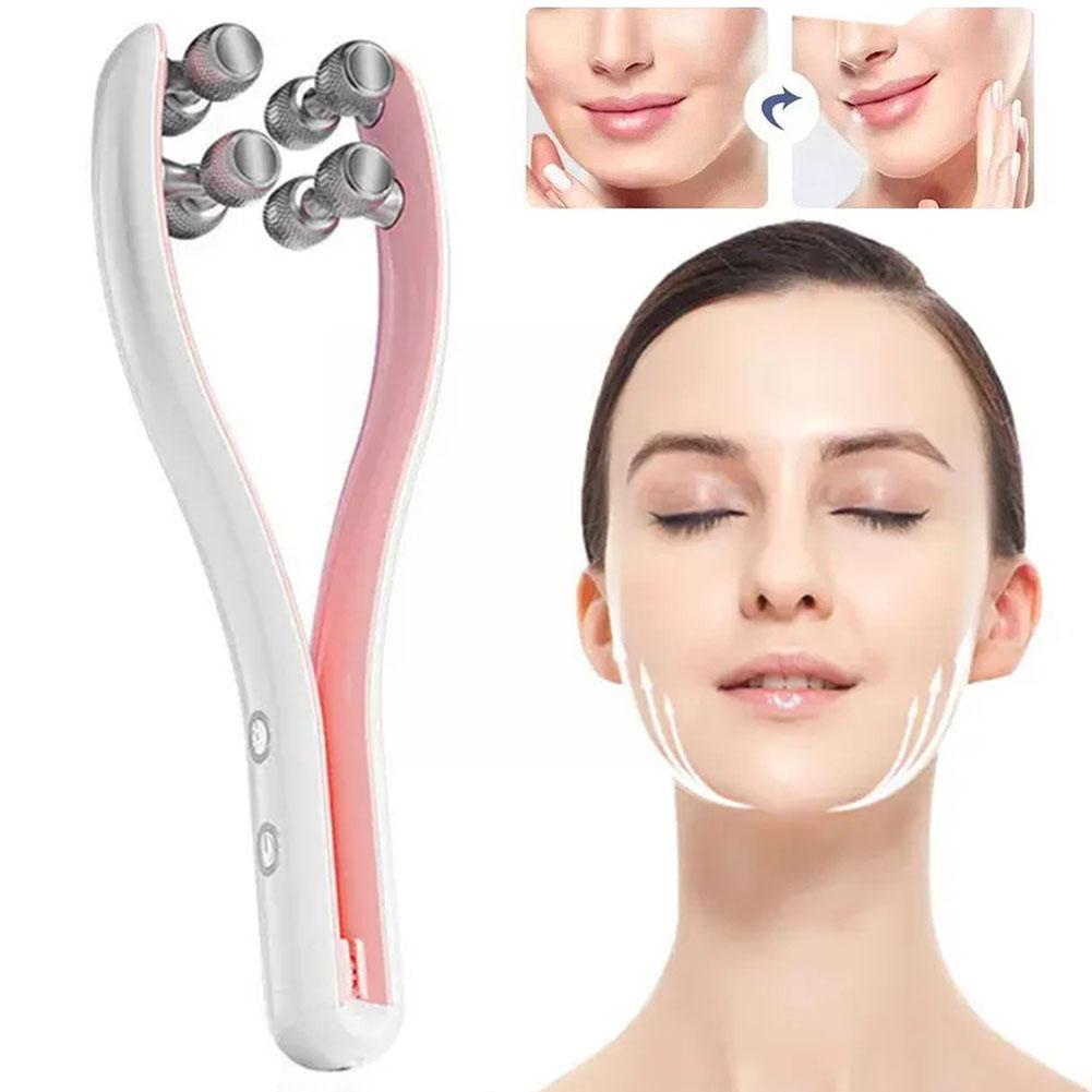 EMS Face Lifting Roller Double Chin V Face Shaped Facial Massager Jaw
