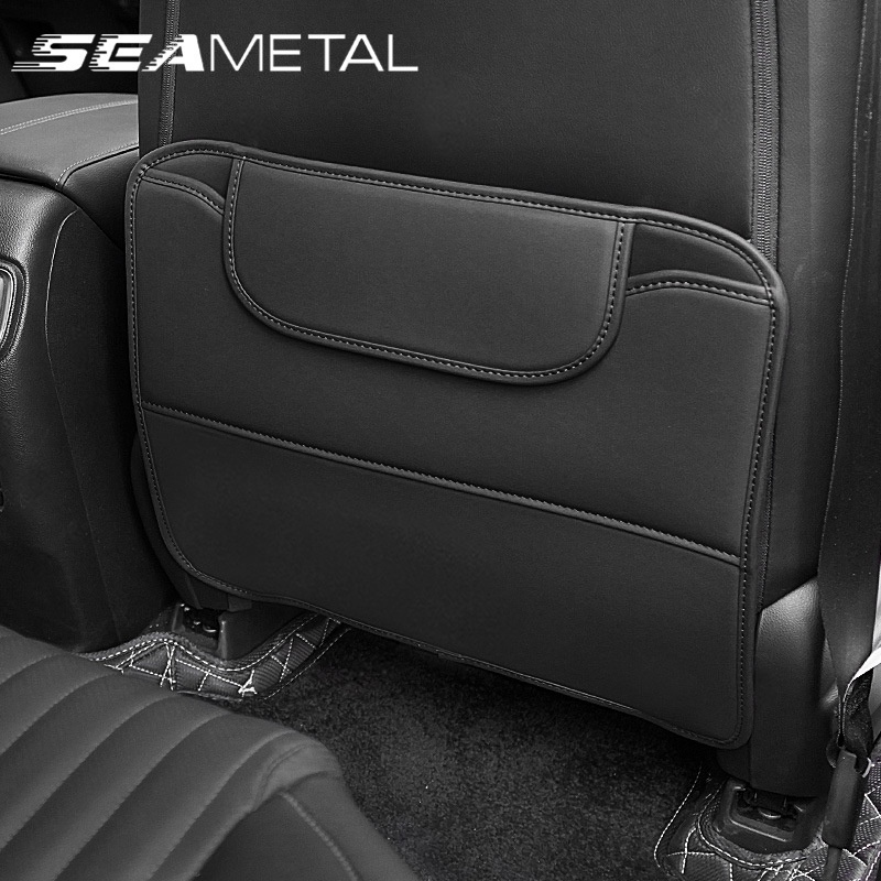 SEAMETAL Car Seats Anti kick kicking Mat Car Leather Cushion Back