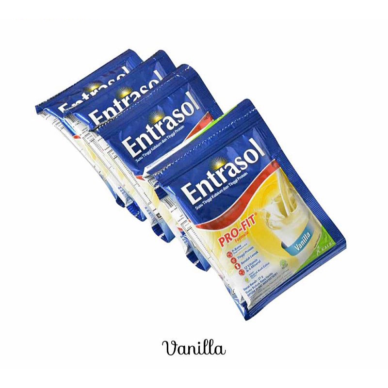 Entrasol vanilla milk contains 10 sachets/ FC vanilla milk | Shopee ...