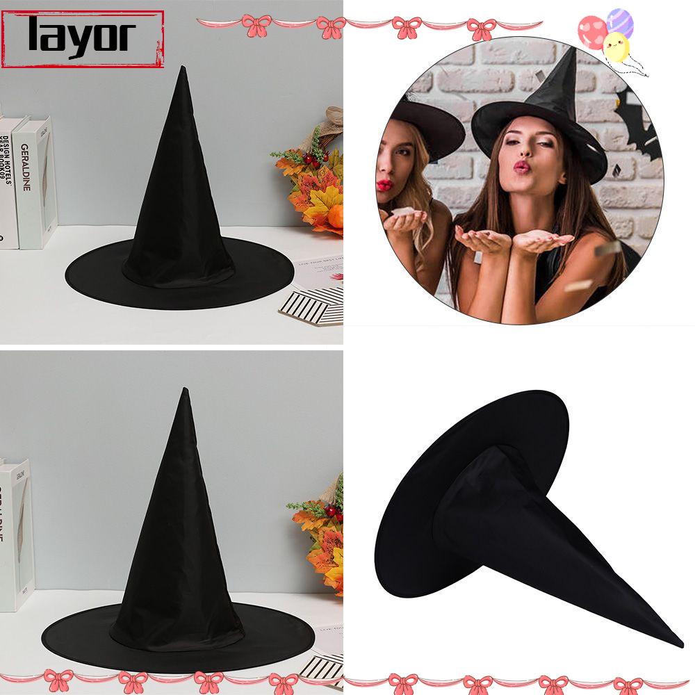 LAYOR Halloween Witch Hat Costume Accessory Props Decor Dress Party ...