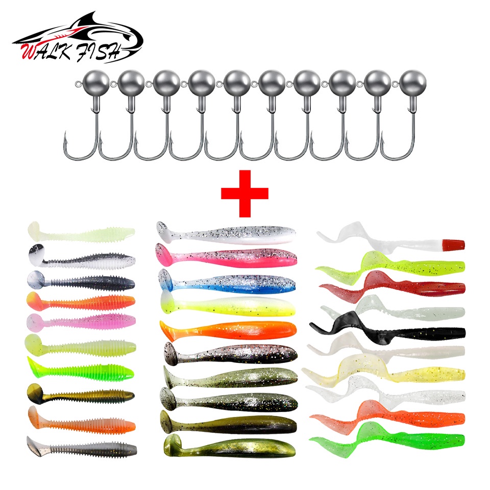 WALK FISH Soft Fishing Lures Kit Silicone Lure Set Artificial Bait