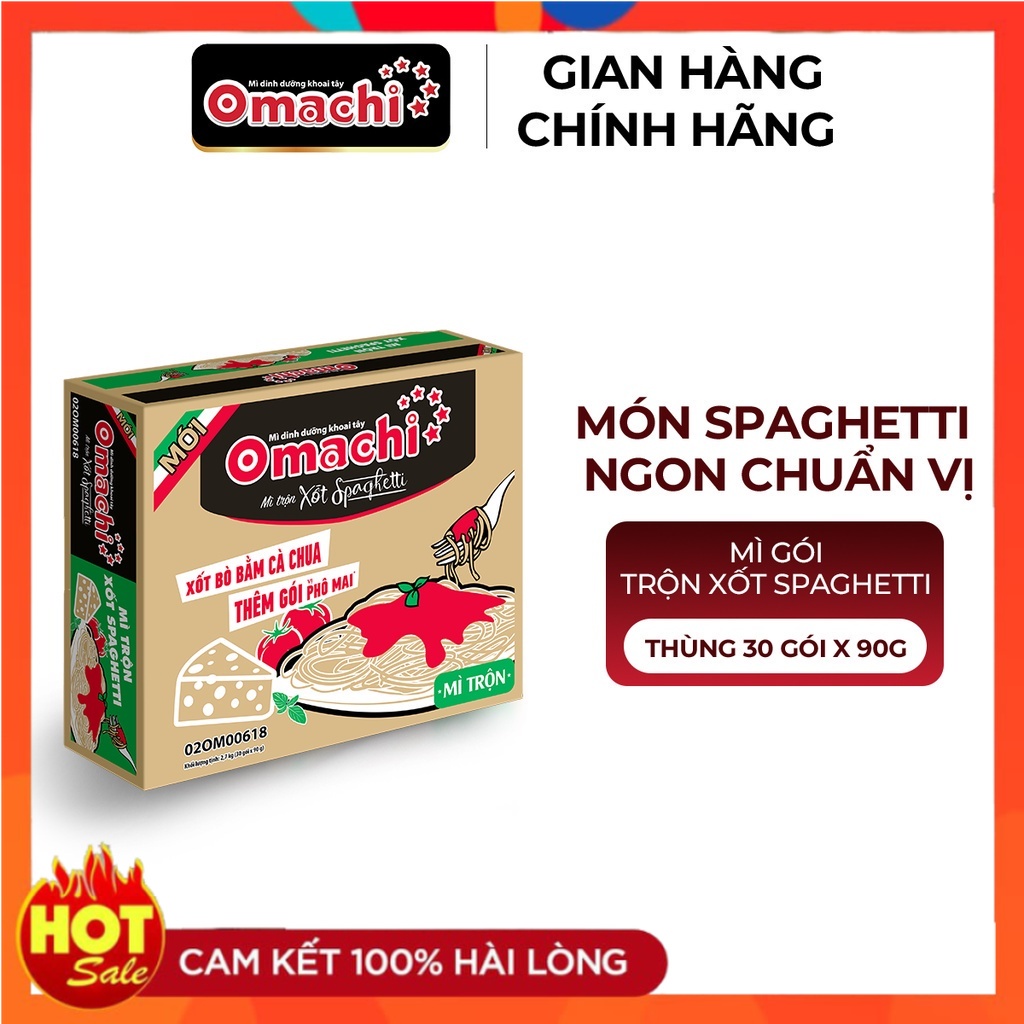 Omachi Spaghetti Noodles Spaghetti Sauce Carton 30 Packs x 90g