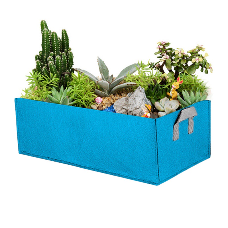 Grow Pots Rectangle Growing Pots Fabric Planting Bags Flower Planter ...