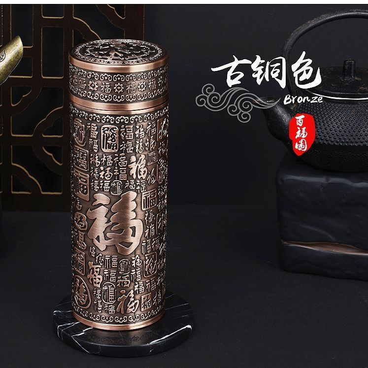 thermos cup 九龙银杯银水杯s999纯银内胆保温杯银离子保健杯商务礼品人