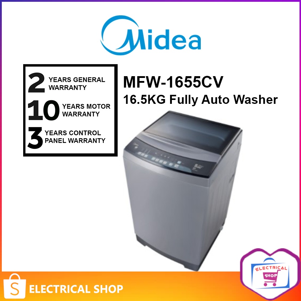 Midea Washer Fully Automatic Inverter Washing Machine MFW1655CV Shopee Malaysia