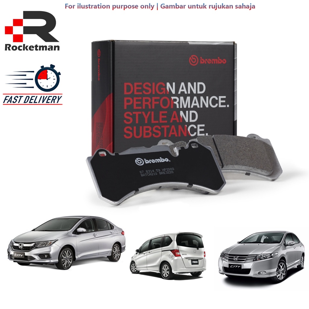 BREMBO SPORT HP2000 FRONT BRAKE PADS HONDA CITY JAZZ TMO T9A 20112021 FREED Shopee Malaysia