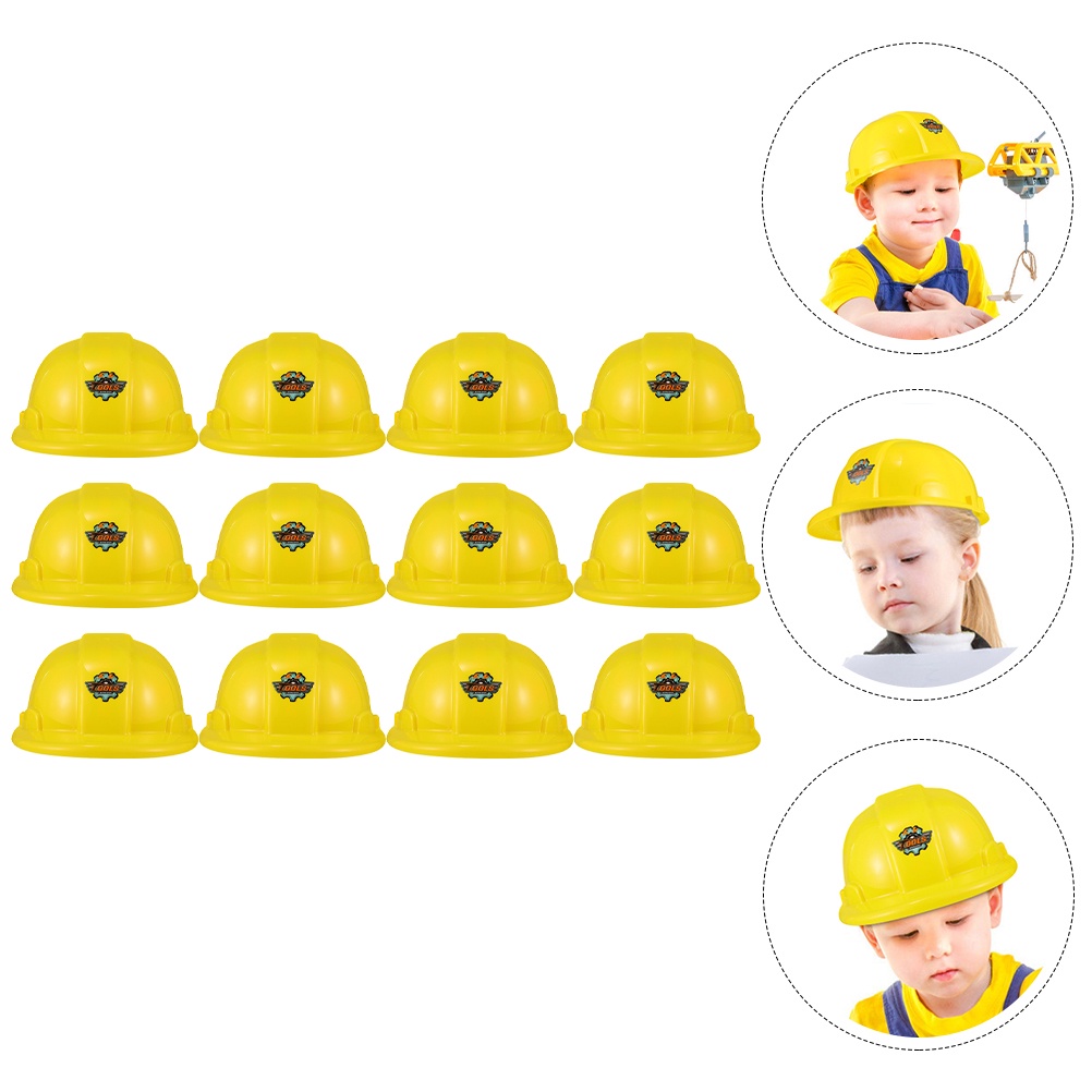 Construction Hat Kids Worker Toys Toy Party Hats Plastic Helmet Toddler ...