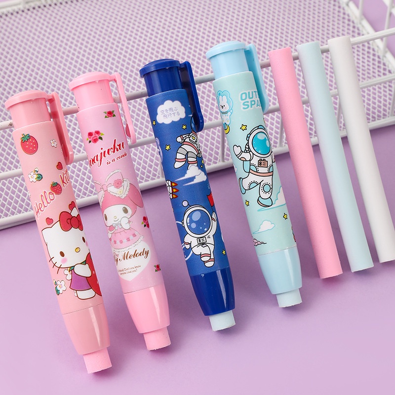 Non-Dandruff Eraser Creative Cute Cartoon Press Type Rubber Suit ...