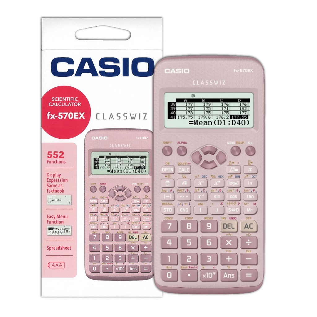 Casio Scientific Calculator Fx-570EX-PINK Classwiz | Shopee Malaysia