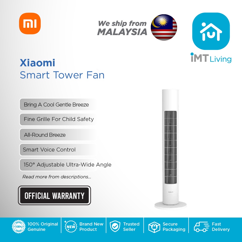 Xiaomi Smart Tower Fan - BPTS01DM | Mi Malaysia Warranty | Work with ...