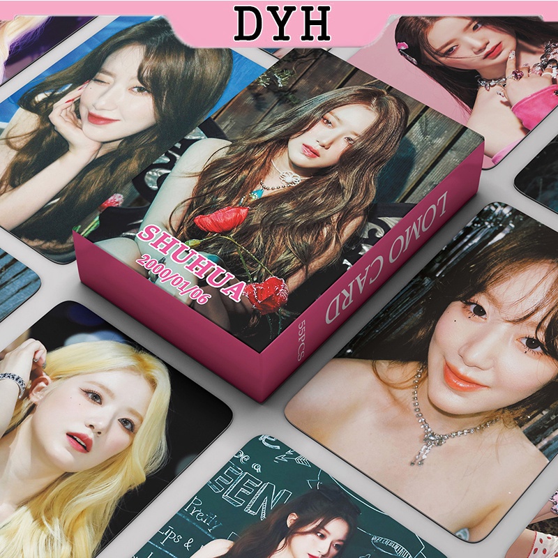 DYH 55pcs (G)I-DLE SHUHUA Photocards I FEEL LOMO Card KPOP Album ...