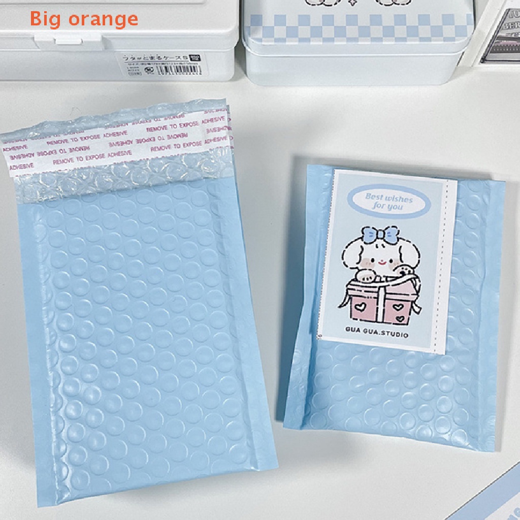 [Big orange] 10Pcs 15X11cm Light Blue Bubble Mailers SelfSeal Shipping