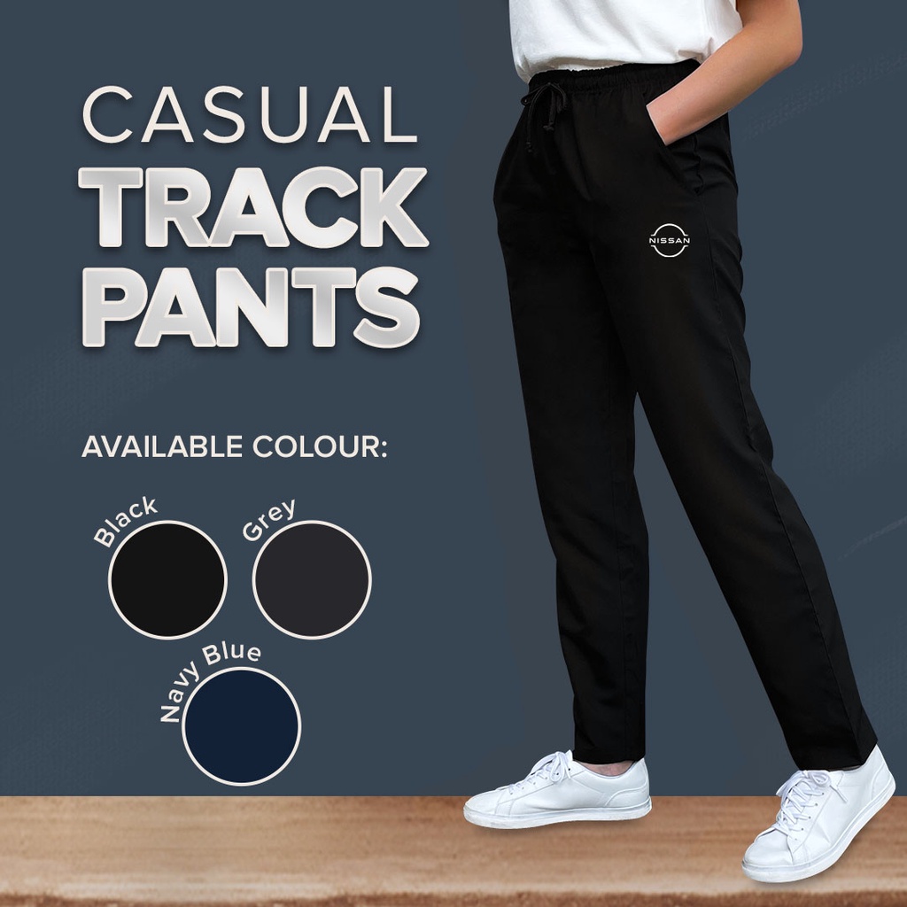 NISSAN Smart Casual Straight Cut Gym Tracksuit Seluar Sukan Track Bottom  Long Pants Joggers Men Women Unisex Sports Sale
