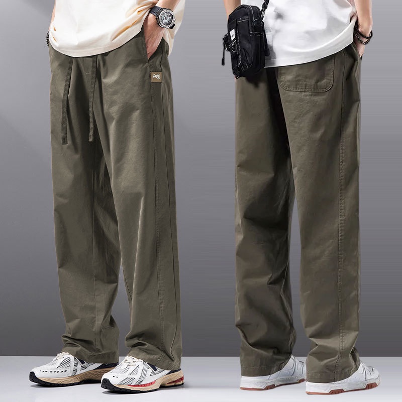 Baggy Pants Man American Plus Size Loose Straight Cut Casual Cargo ...