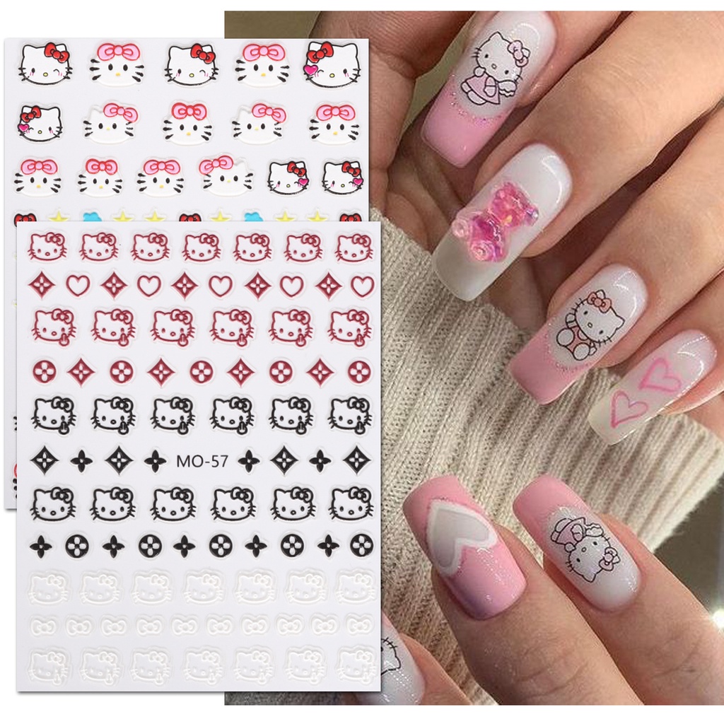 Cartoon Cute Children's Nail Art Stickers Wholesale 3D Embossed Cat