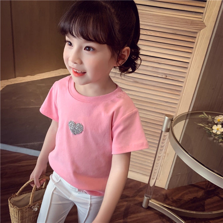 Baby Girl Tshirt Korean Top Kids Top Girl Cute T Shirt Kids Cotton