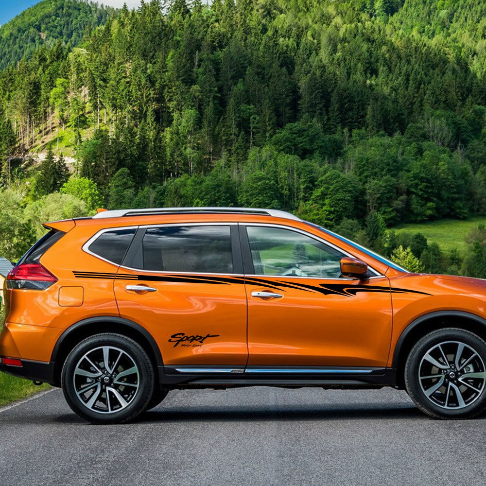 2PCS Cap Side Door Stickers CRV Sportage Mokka Tucson KX5 Tiguan Duster