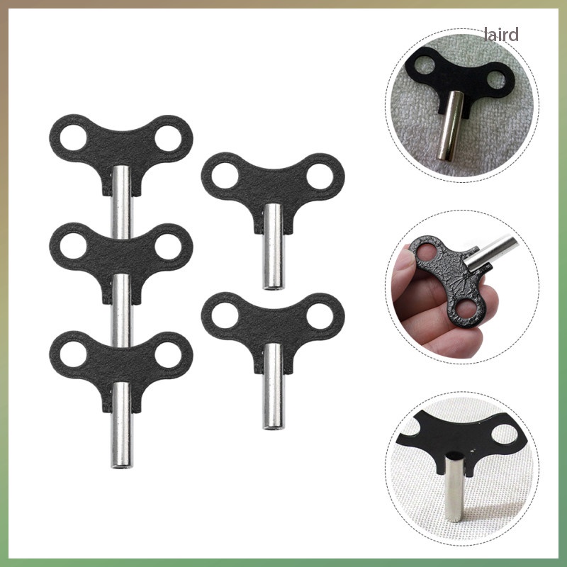 Antique Keys Grandfather Clock Winding Tool Clockwork Wooden 5 Pcs